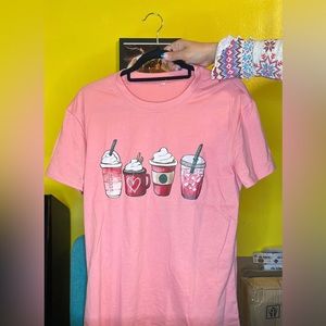pink coffee shirt (Med)